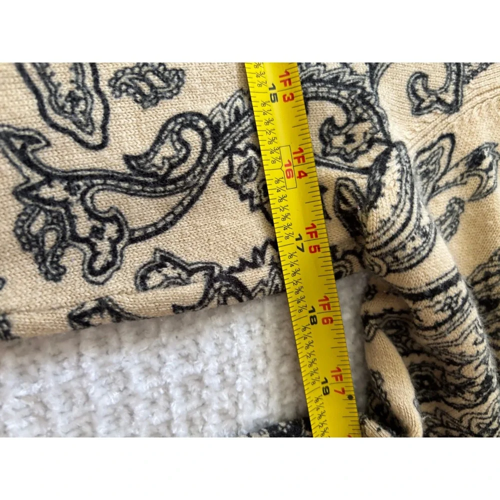 Studio C Paisley Sweater Women's S Soft Cashmere Feel Acrylic Cozy Vintage Top